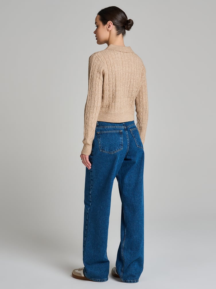 Кардиган на молнии с вышивкой