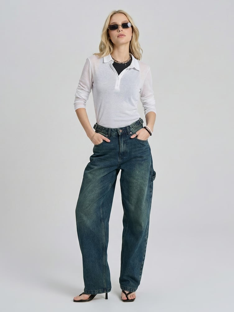 Джинсы широкие Balloon