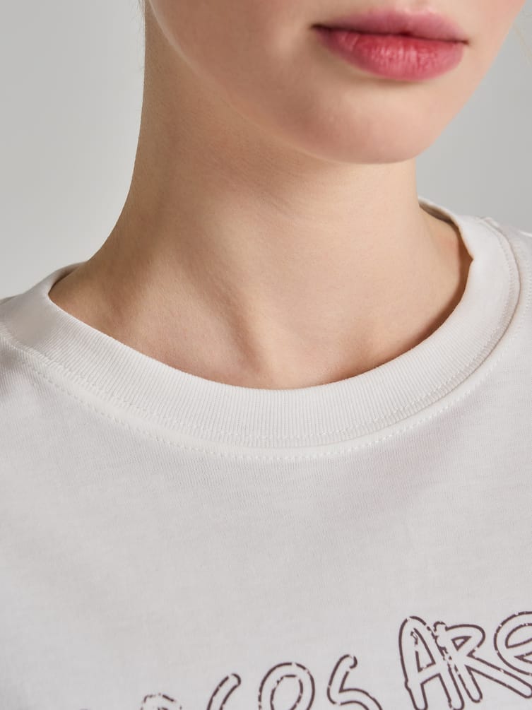 Футболка из хлопка с принтом кошки