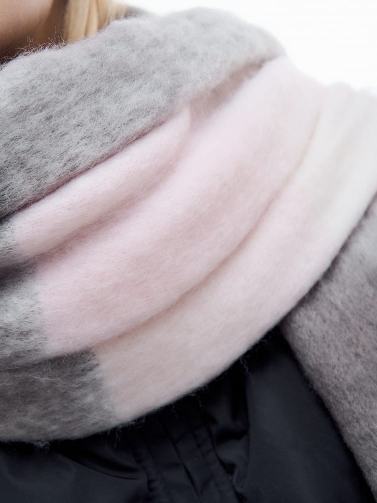 Зимний шарф палантин в клетку