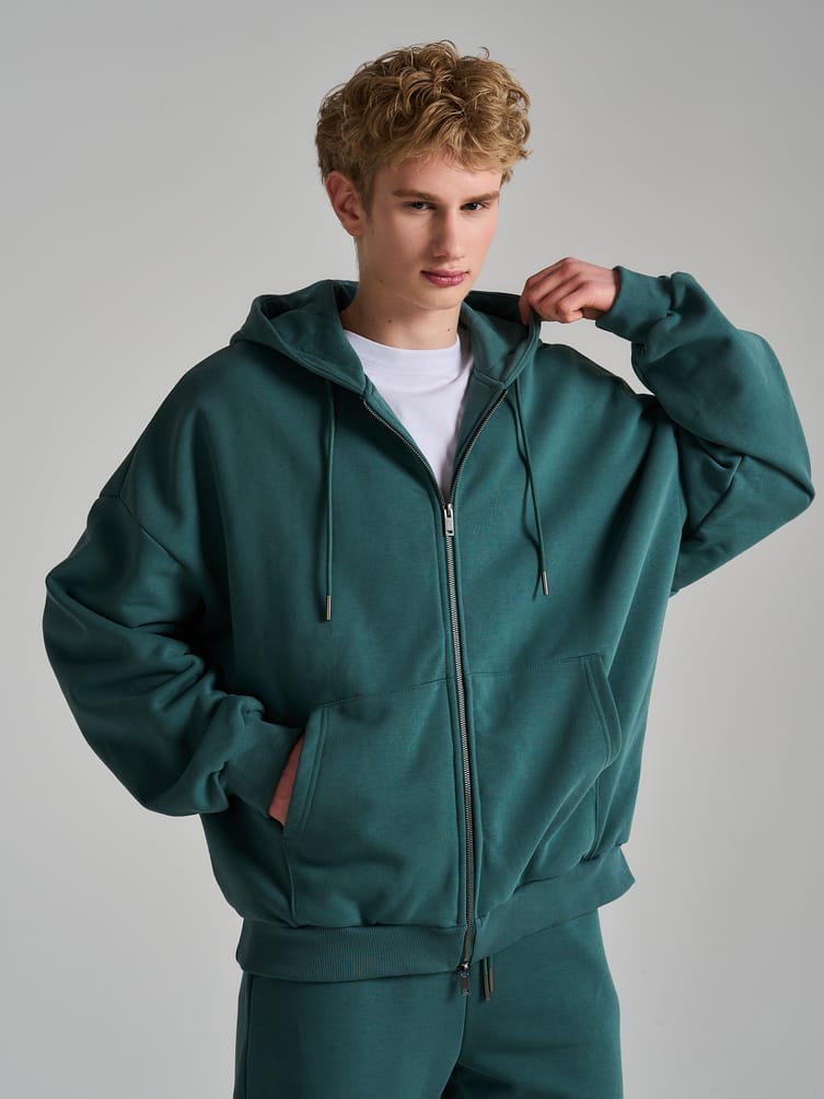 Толстовка зип худи теплая с начёсом