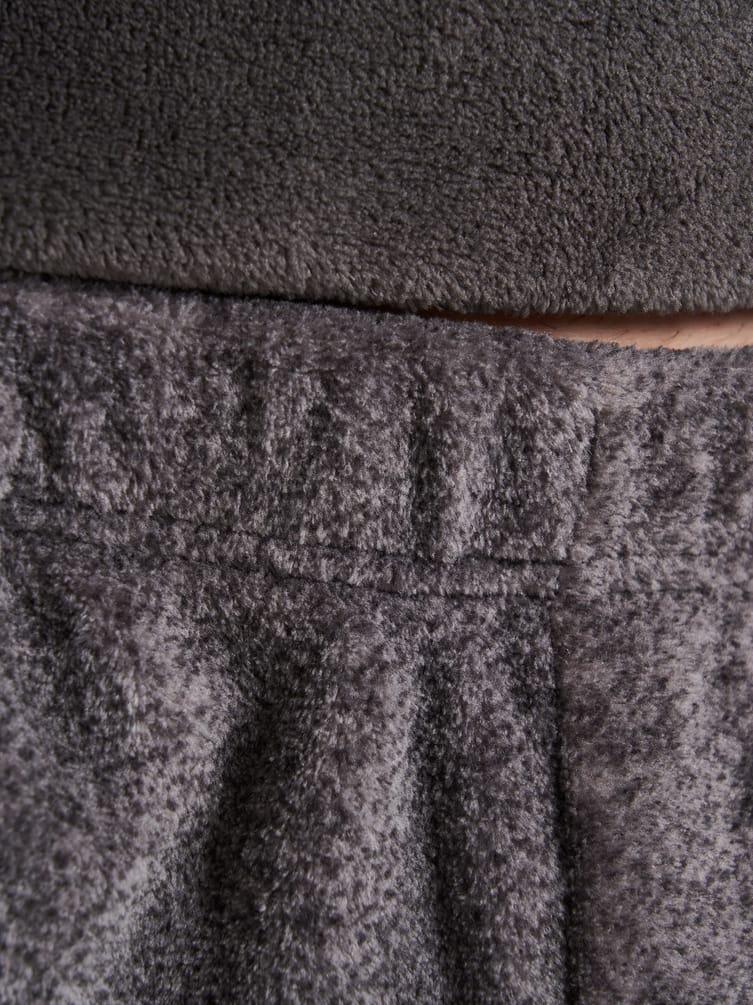 Пижама плюшевая новогодняя с брюками