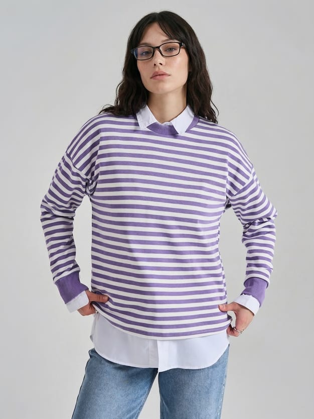 Свитшот в полоску