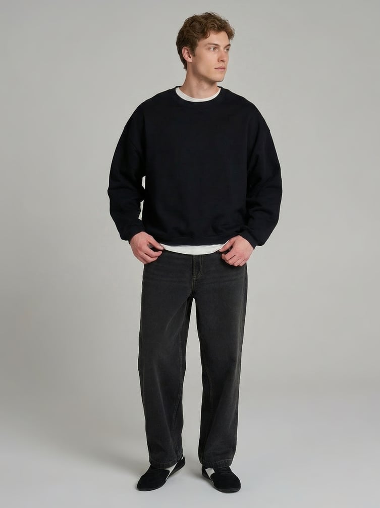 Свитшот оверсайз с начесом