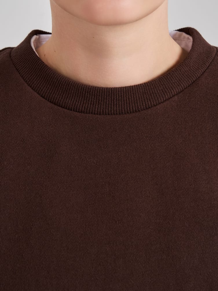 Свитшот однотонный без начеса