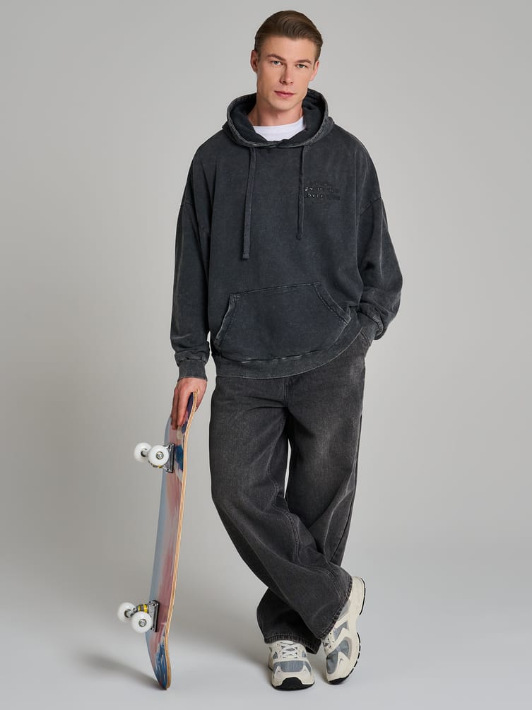 Худи варенка с надписью и начесом