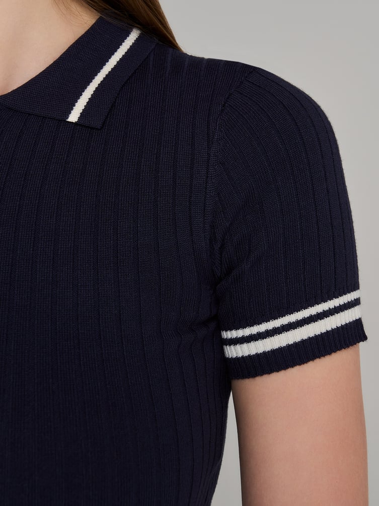 Джемпер-поло с коротким рукавом