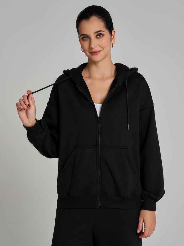 Утепленная толстовка оверсайз с начесом