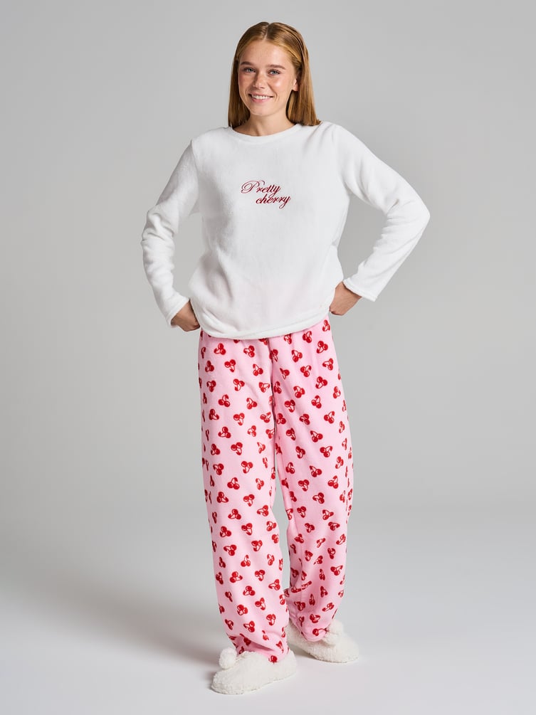 Пижама плюшевая с кофтой и брюками