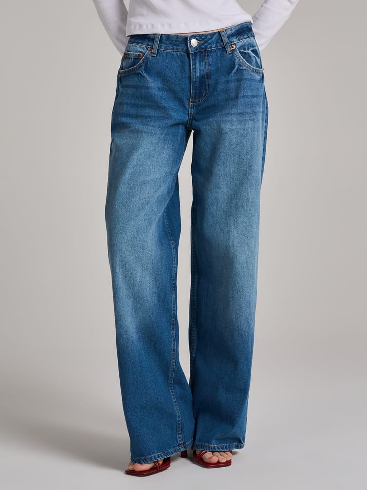 Джинсы бойфренды широкие