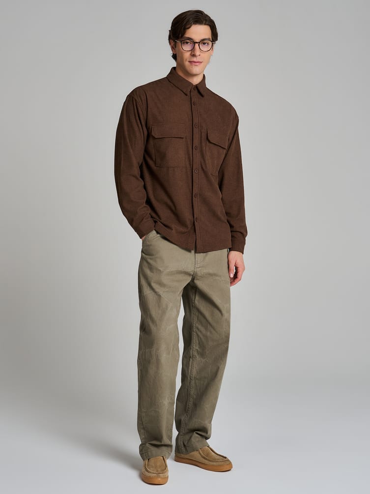 Рубашка вельветовая классическая