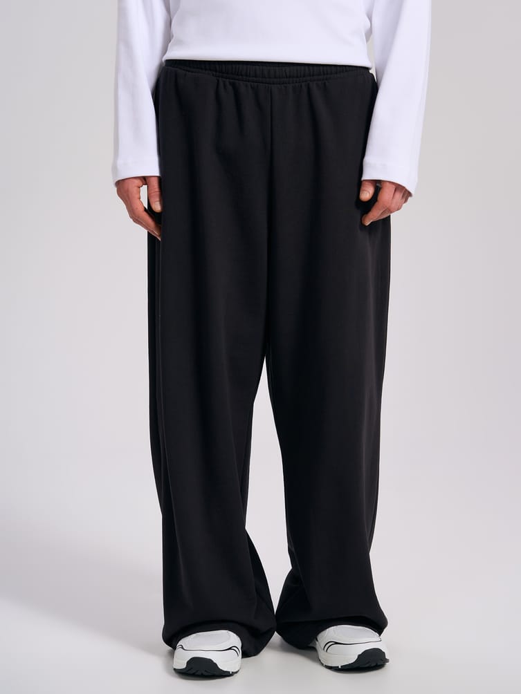 Спортивные брюки широкие на резинке