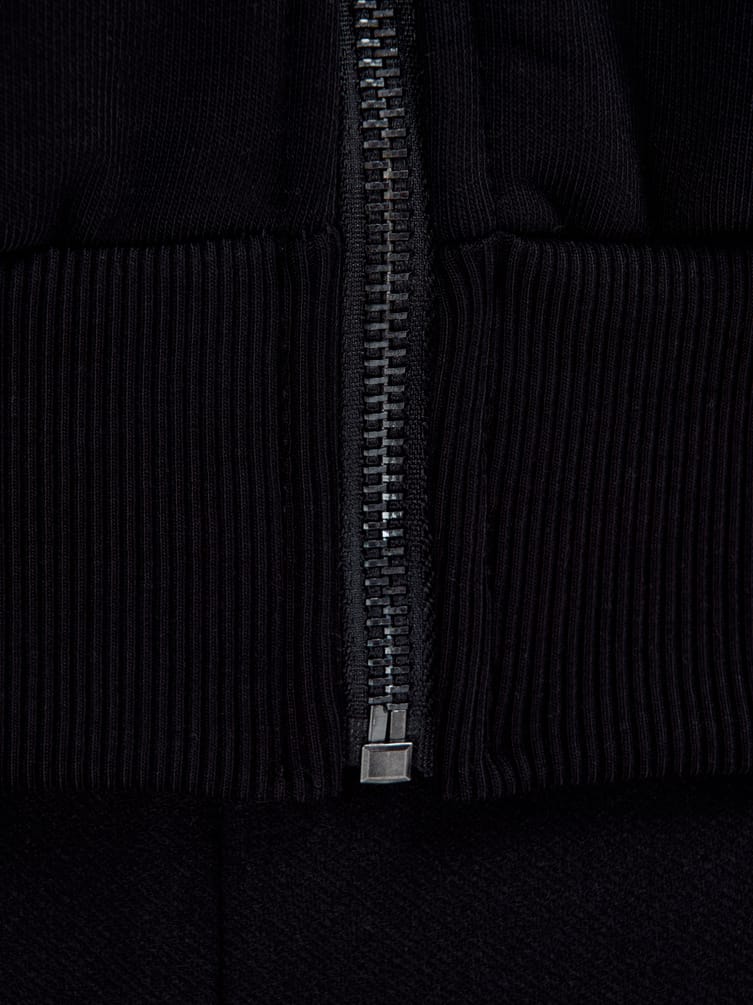 Zip hoodie с принтом стразами на спине