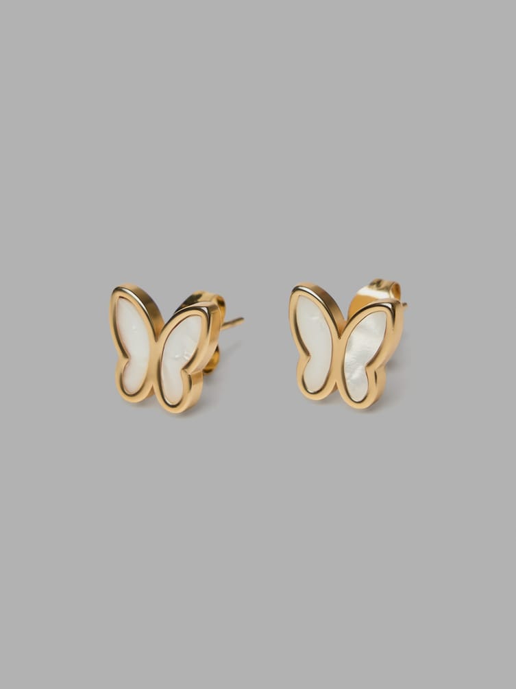 Серьги - 3 пары бабочки