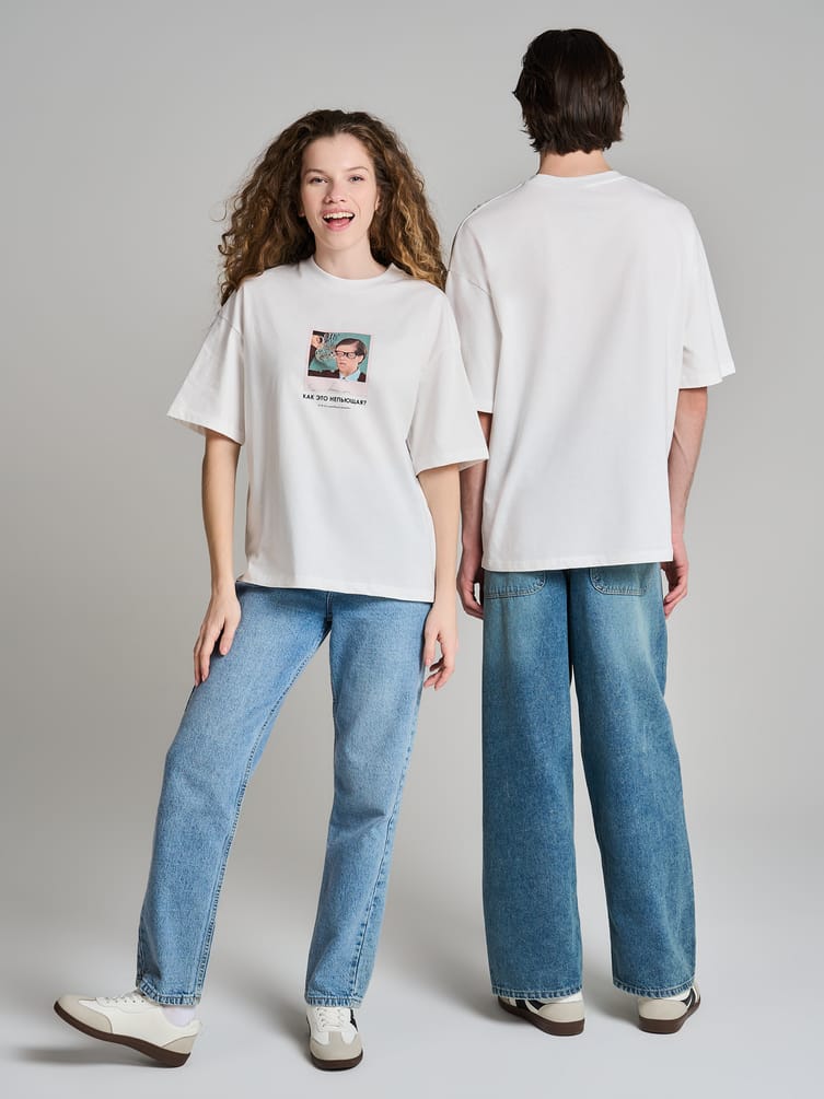 Футболка оверсайз с принтом Мосфильм