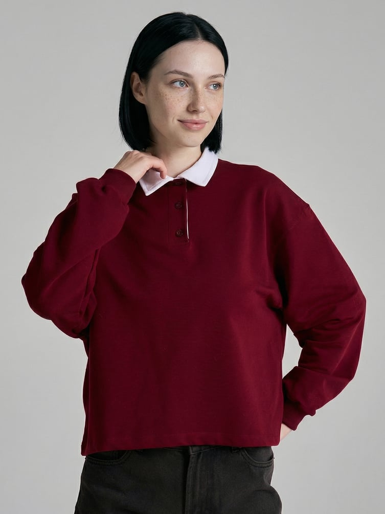 Рубашка-поло с длинным рукавом