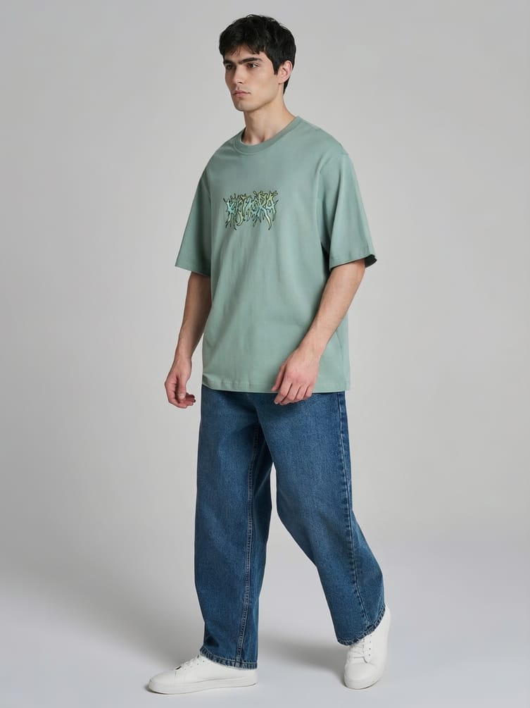 Футболка из хлопка с принтом кикиморы