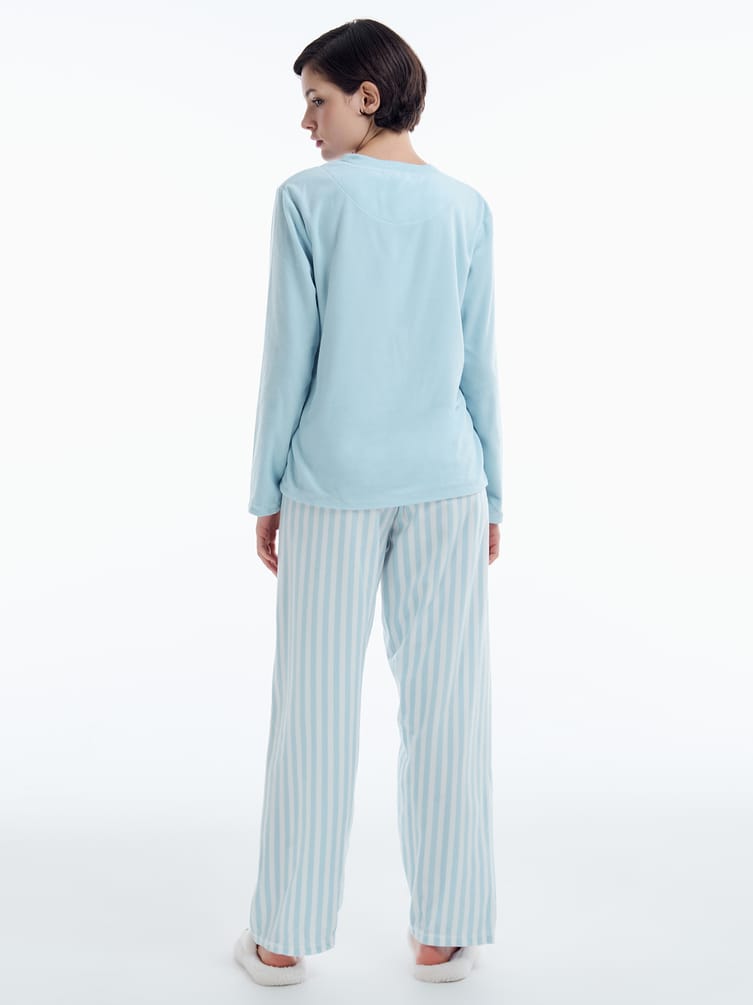 Плюшевая пижама с вышивкой плюшевого мишки