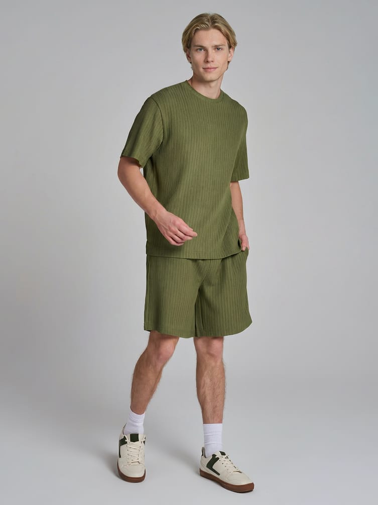 Шорты повседневные из жатого материала