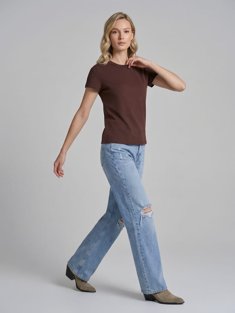 Плотная классическая футболка из хлопка