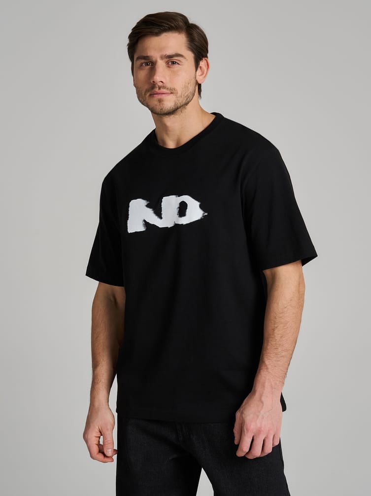 Футболка оверсайз из хлопка с надписью