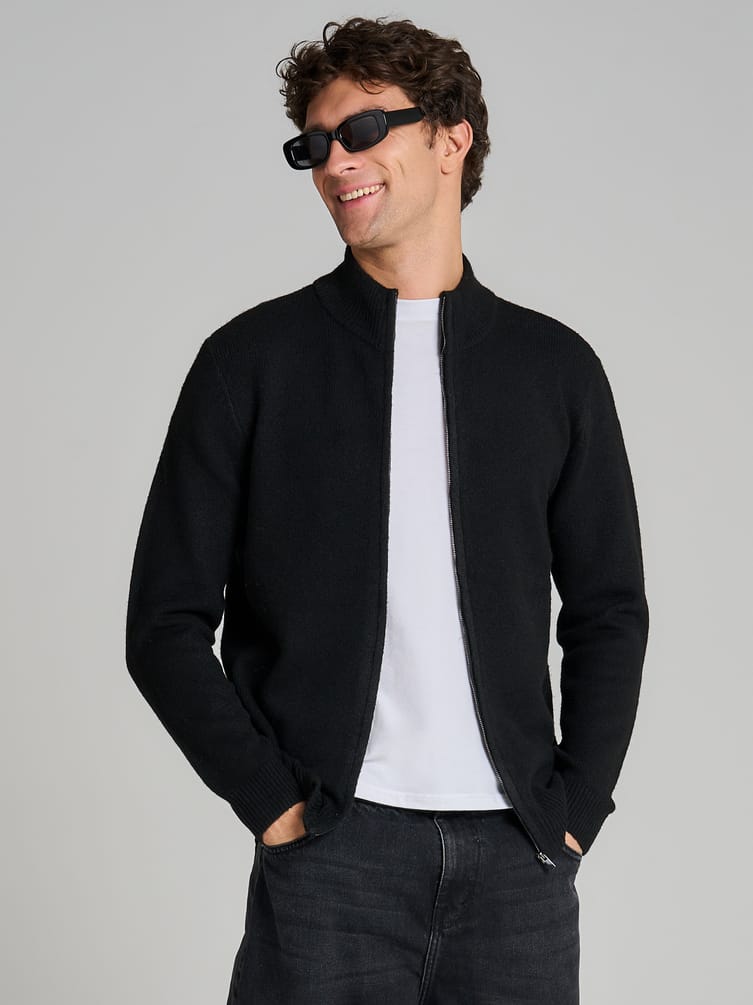 Кардиган трикотажный на молнии
