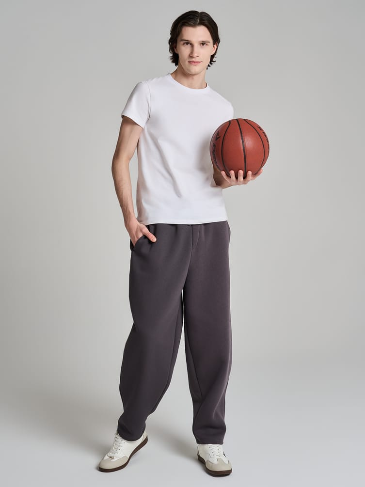 Утепленные брюки зауженные с начесом