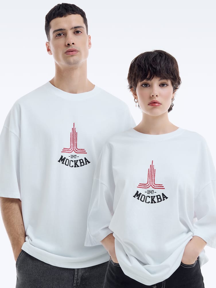 Футболка оверсайз с принтом Москва