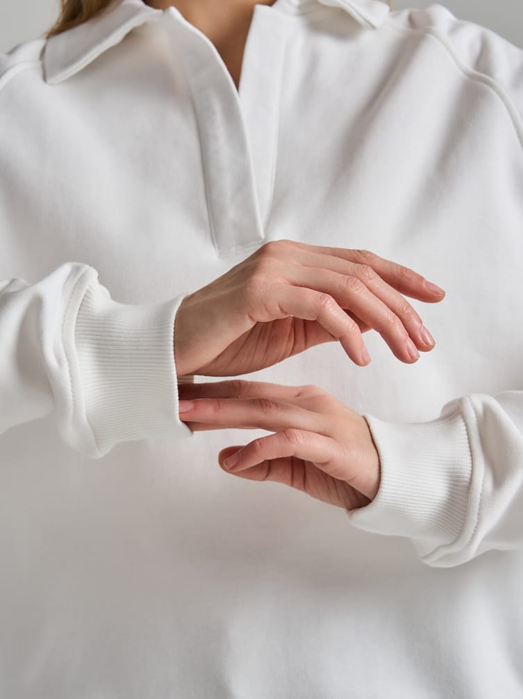 Свитшот-поло без начеса