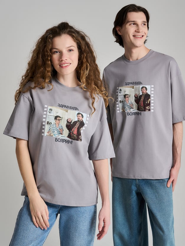Футболка оверсайз с принтом Мосфильм