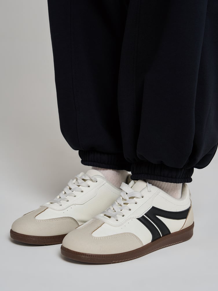 Тёплые брюки джоггеры со стрелками и начёсом