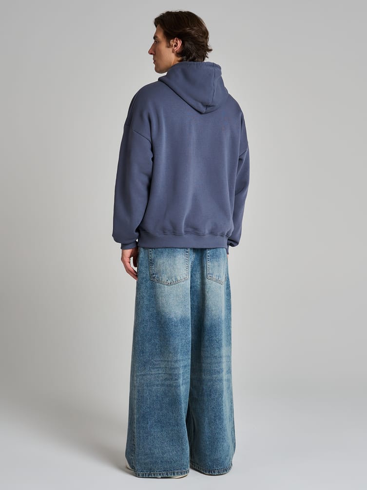 Зип худи оверсайз с начесом на молнии