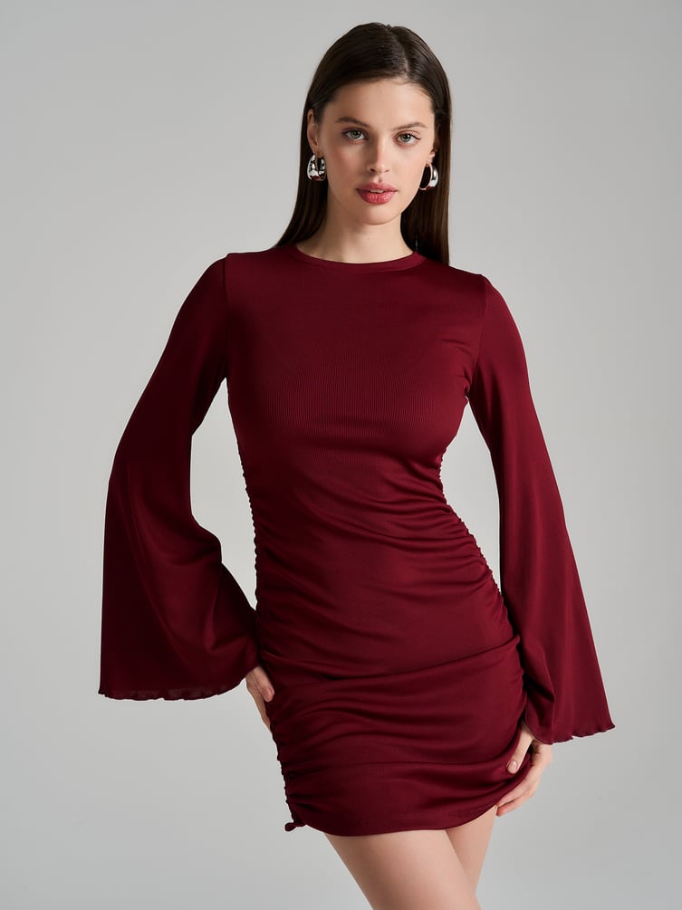 Короткое платье лапша с завязками