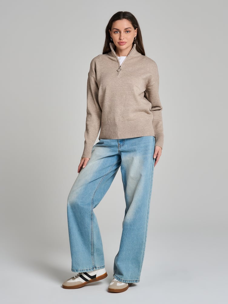 Свитер с горлом на молнии