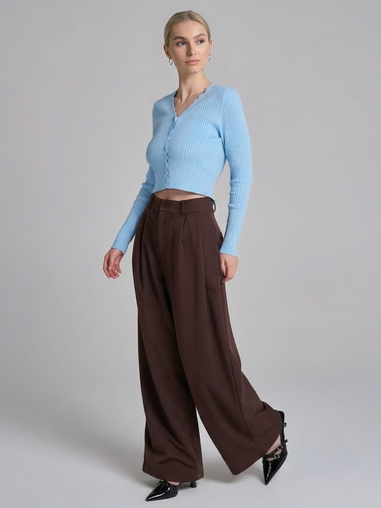 Кардиган укороченный на пуговицах