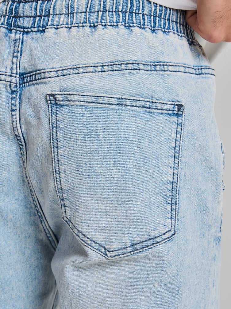 Джинсы джоггеры на резинке