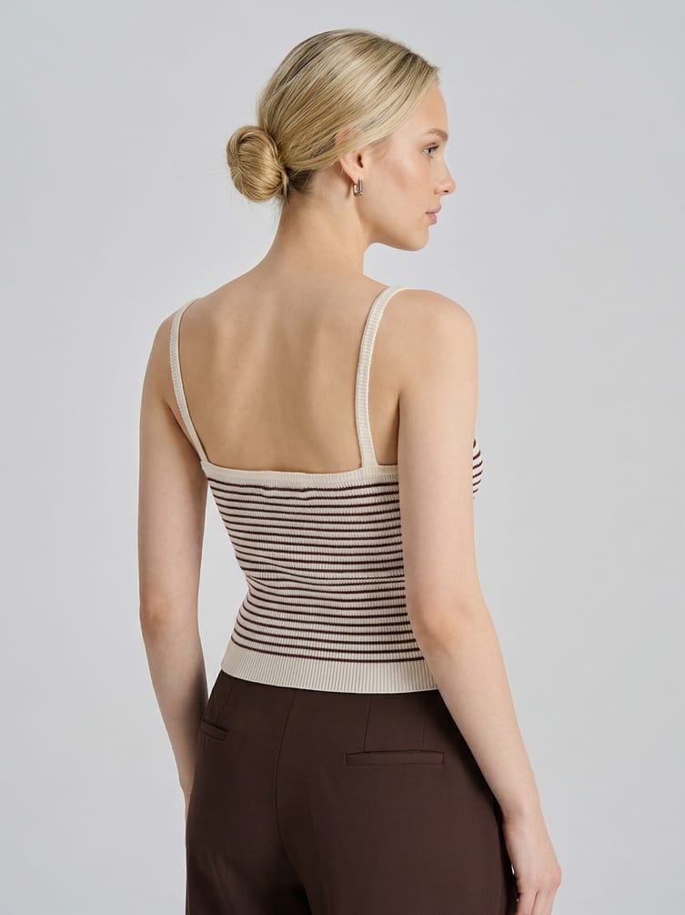 Топ трикотажный в полоску