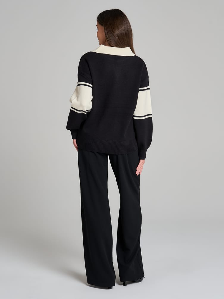 Свитер поло в плоску