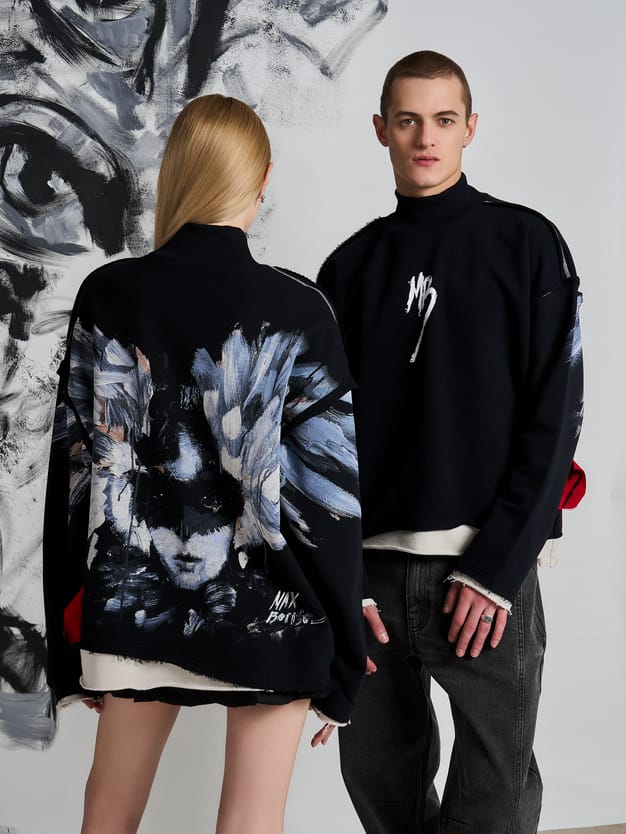 Свитшот оверсайз с принтом Макс Борисов