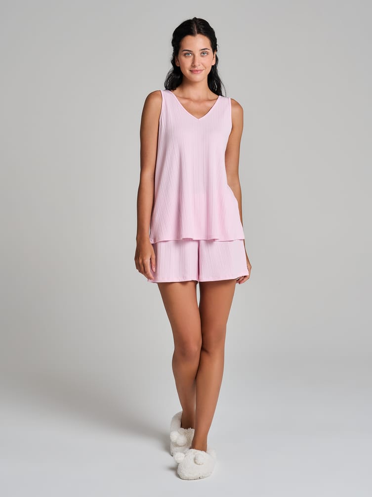 Пижама из вискозы с шортами