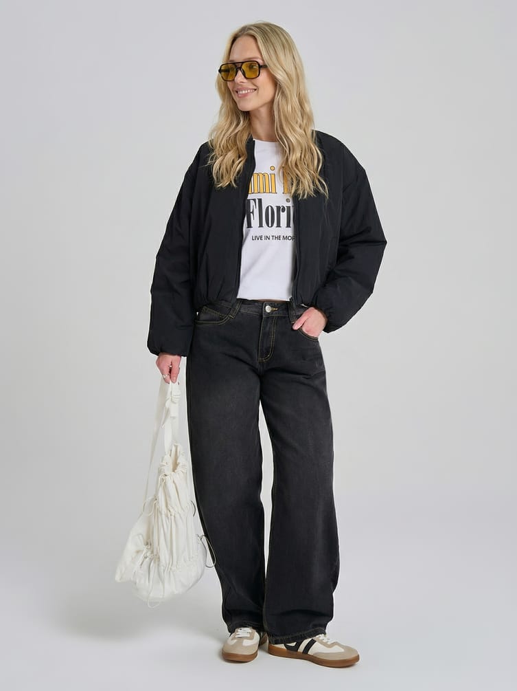 Джинсы баллоны со средней посадкой