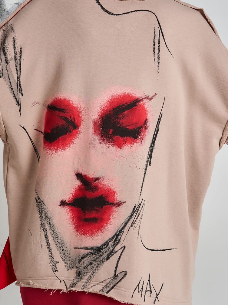 Свитшот оверсайз с принтом Макс Борисов