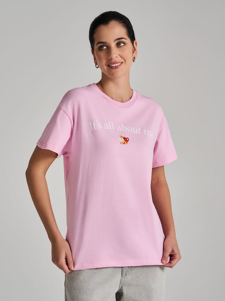 Футболка оверсайз с принтом на спине