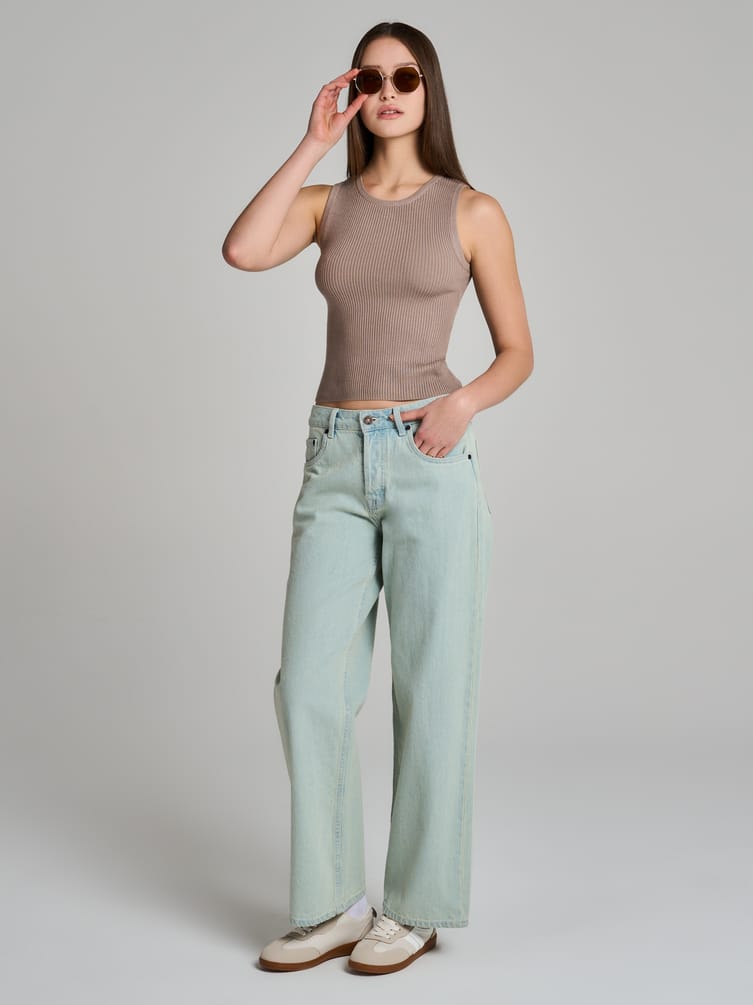 Топ лапша на широких бретелях