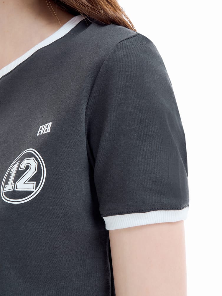 Футболка из хлопка с надписью