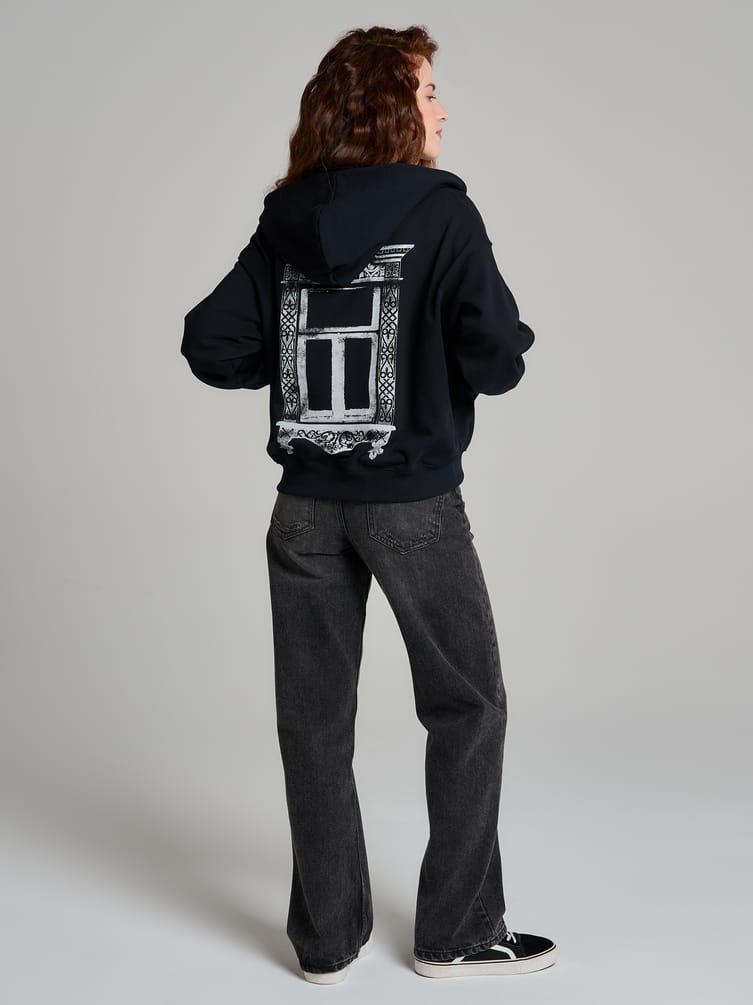 Толстовка оверсайз с капюшоном с принтом Russian Vibes