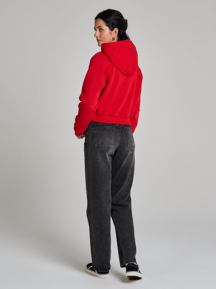 Теплое худи укороченное с начесом