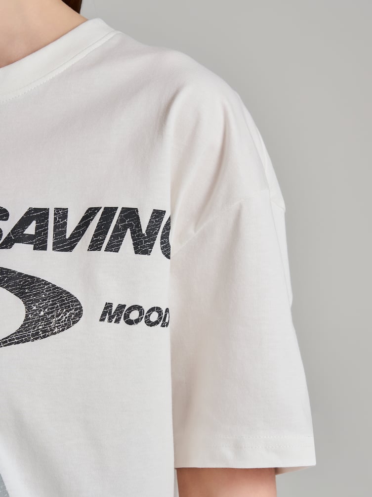 Футболка спортивная оверсайз с принтом