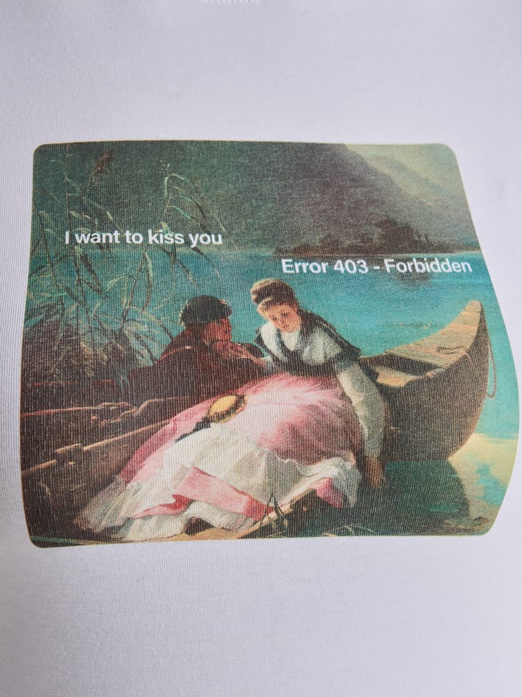 Футболка облегающая с принтом картины