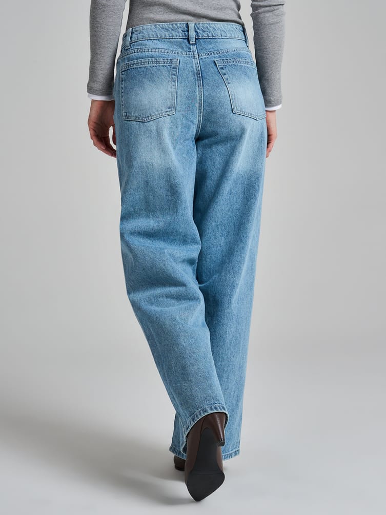 Джинсы Baggy с винтажной стиркой